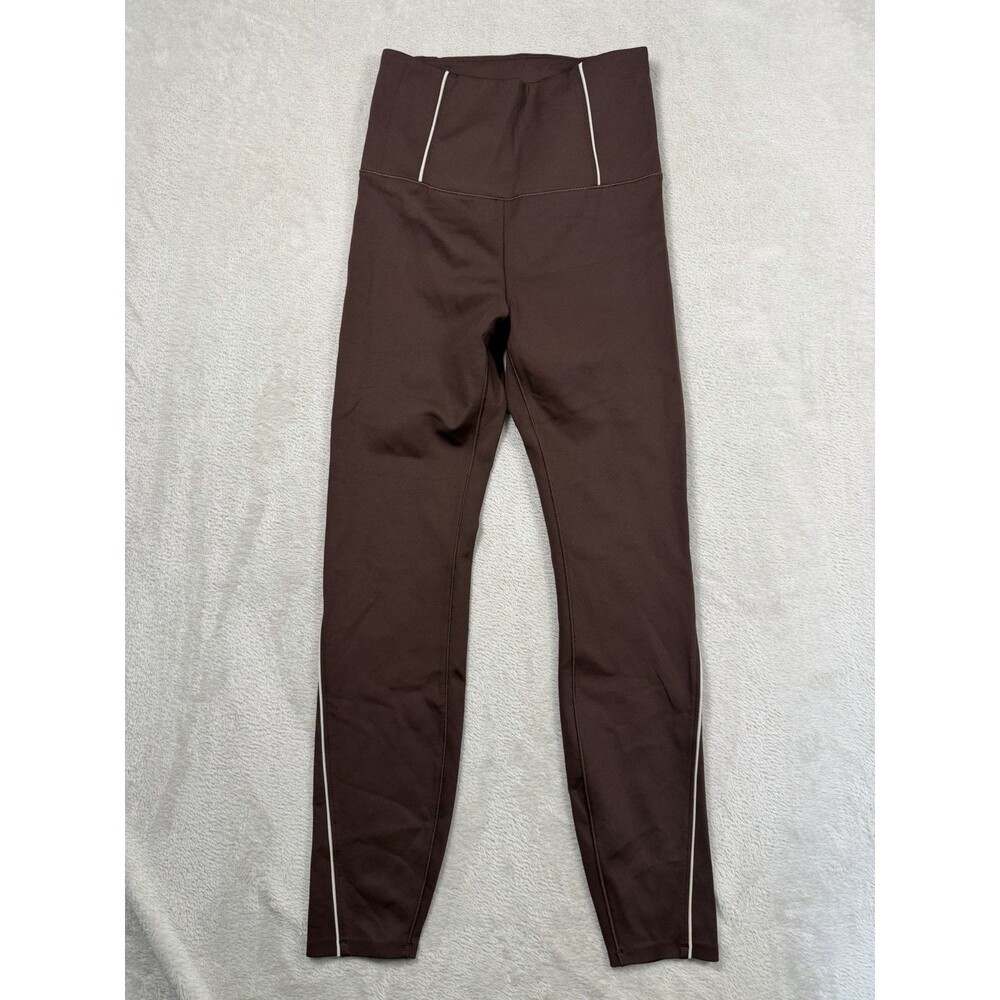 Vuori Evolve Lunar Legging Womens Small Crop Ankle High Rise Brown VW4003